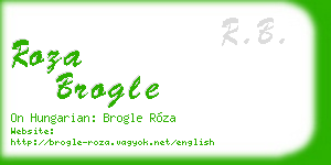 roza brogle business card