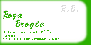 roza brogle business card